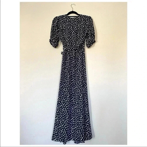 MISA Andrea Puff Sleeve Wrap Dress Size XS - Picture 8 of 10